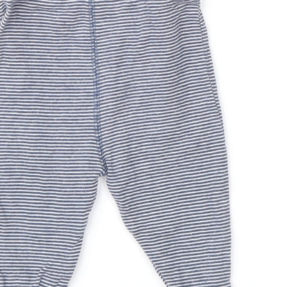 Brand and care label for Next Blue Striped Sweatpants Leggings, size 3-6, Months