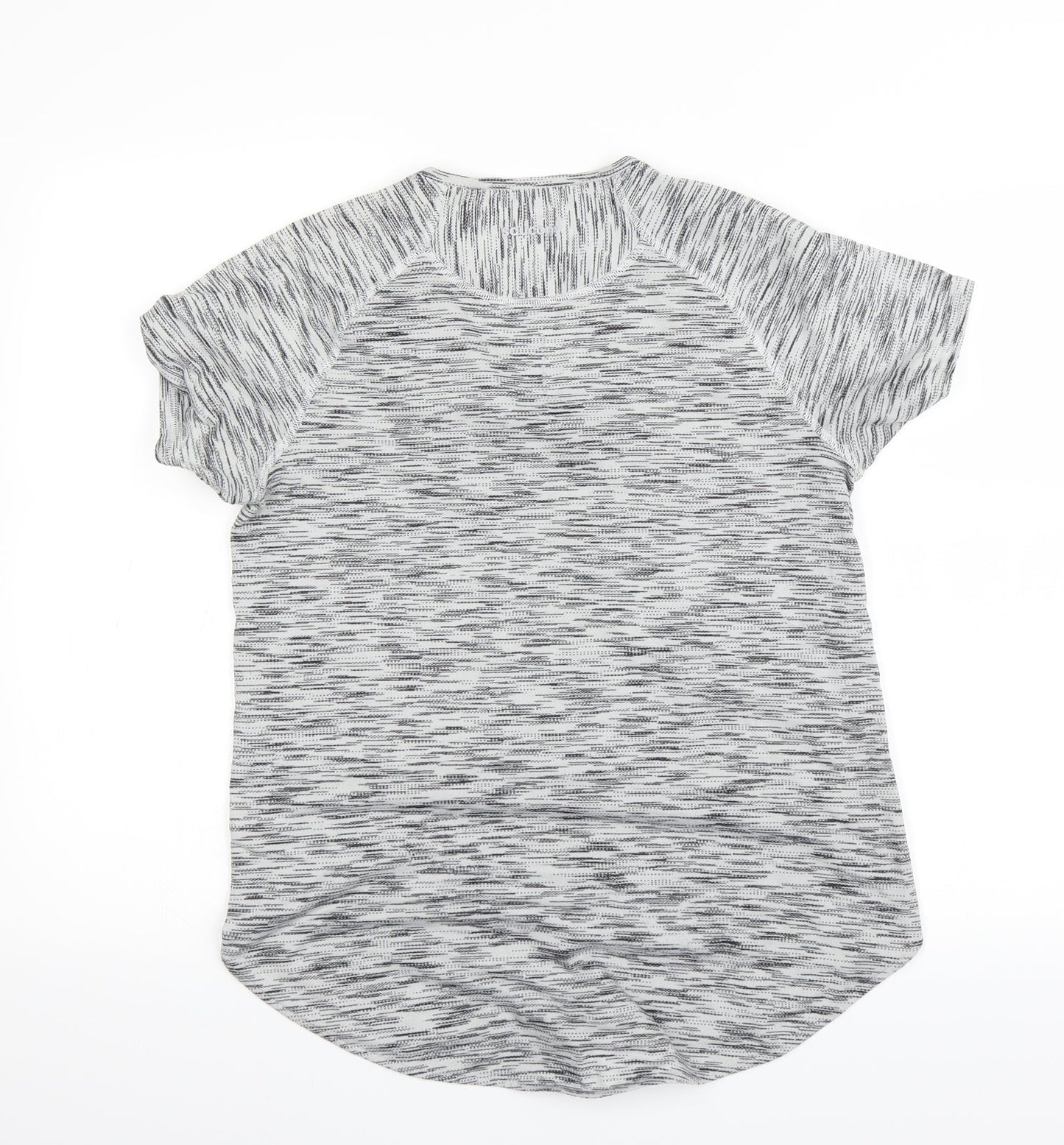 Saucony Womens Silver Houndstooth  Basic T-Shirt Size 12