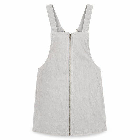 house of sienna Womens Grey Striped Corduroy Dungaree One-Piece Size 10