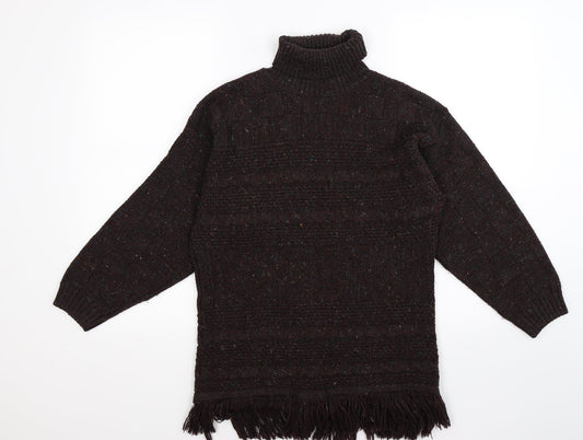 the only Womens Brown  Knit Pullover Jumper Size S  - tassle hem