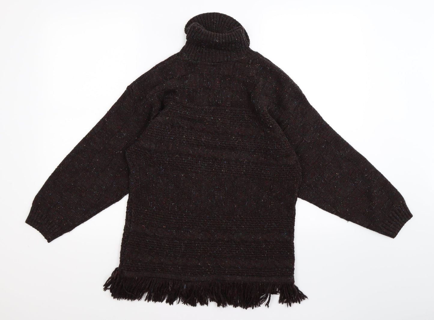 the only Womens Brown  Knit Pullover Jumper Size S  - tassle hem