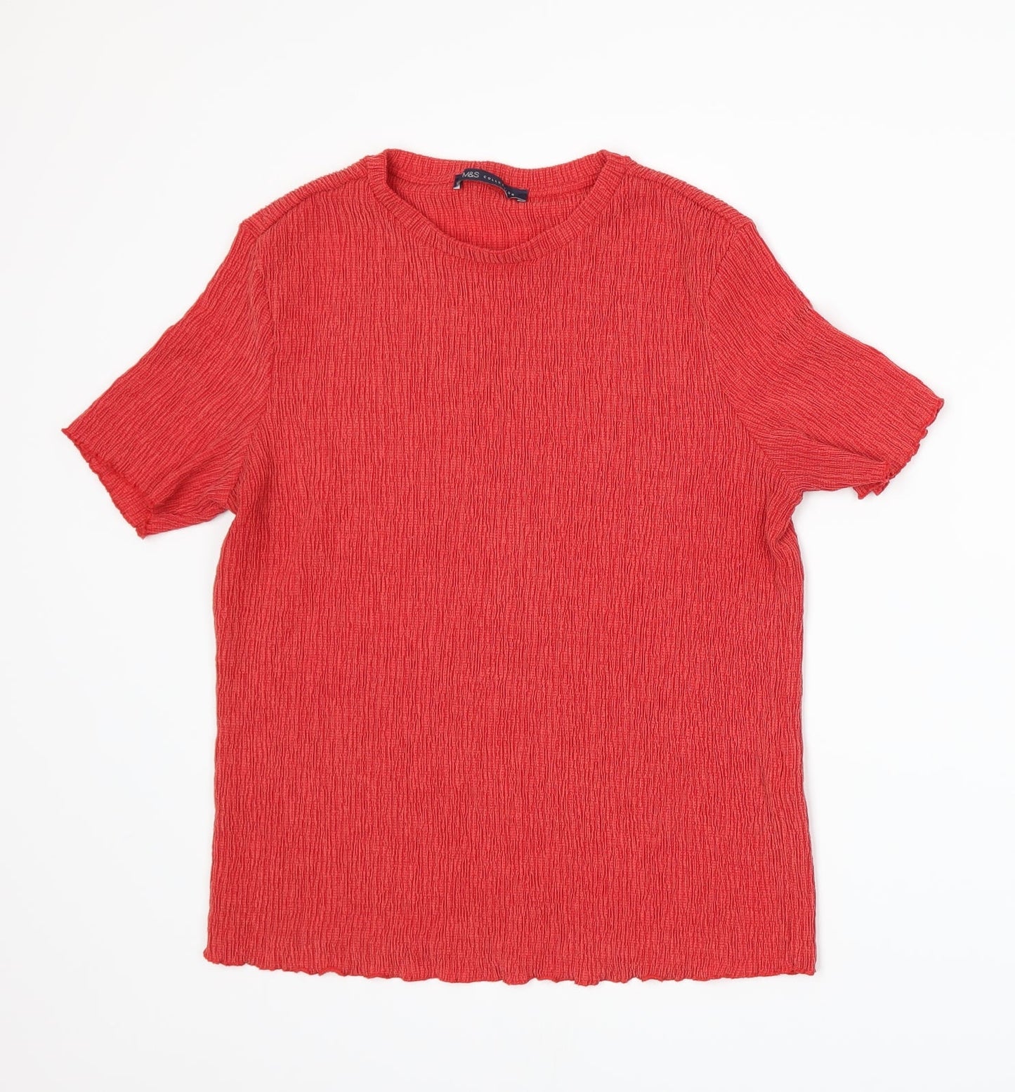 Marks and Spencer Womens Red   Basic T-Shirt Size 14
