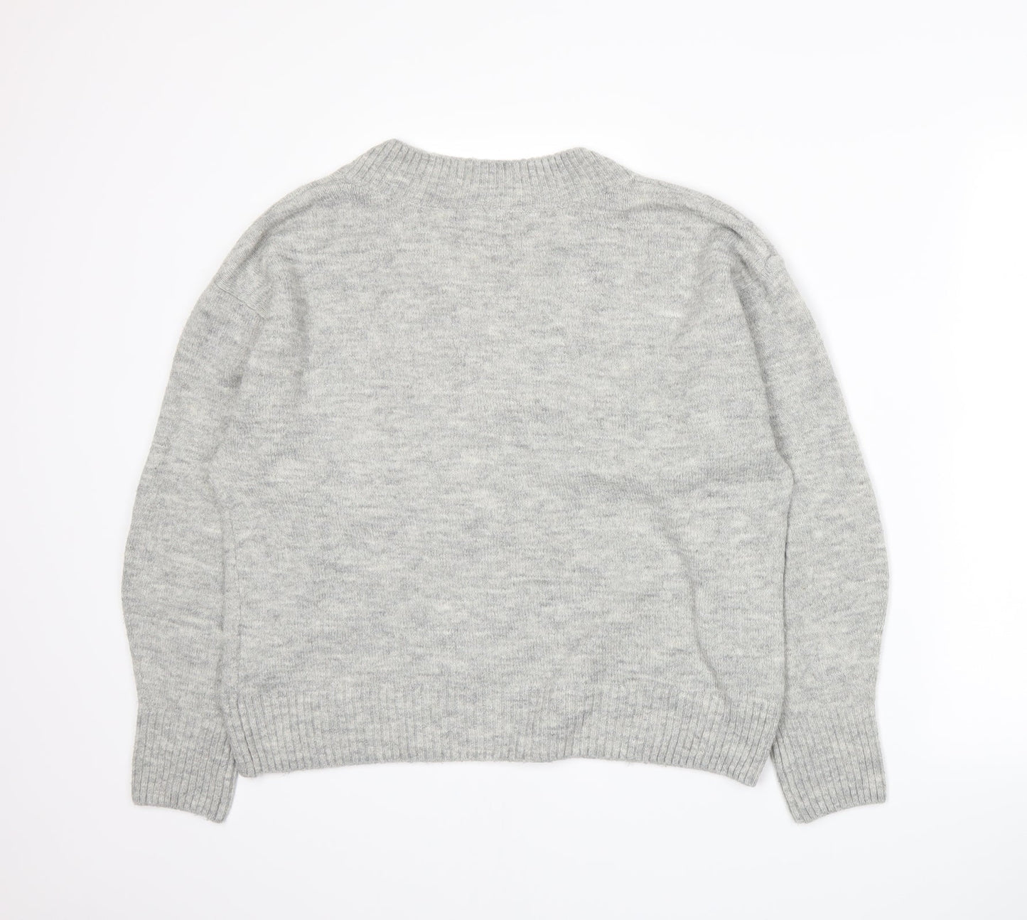 H&M Womens Grey  Knit Pullover Jumper Size M