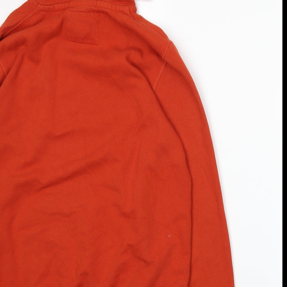 H&M Mens Orange   Pullover Hoodie Size S