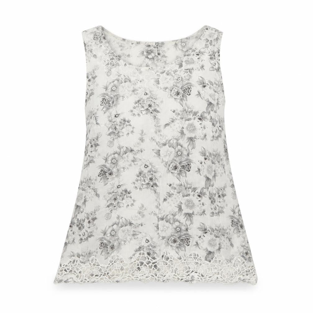 Dorothy Perkins Womens White Floral  Camisole Tank Size 10