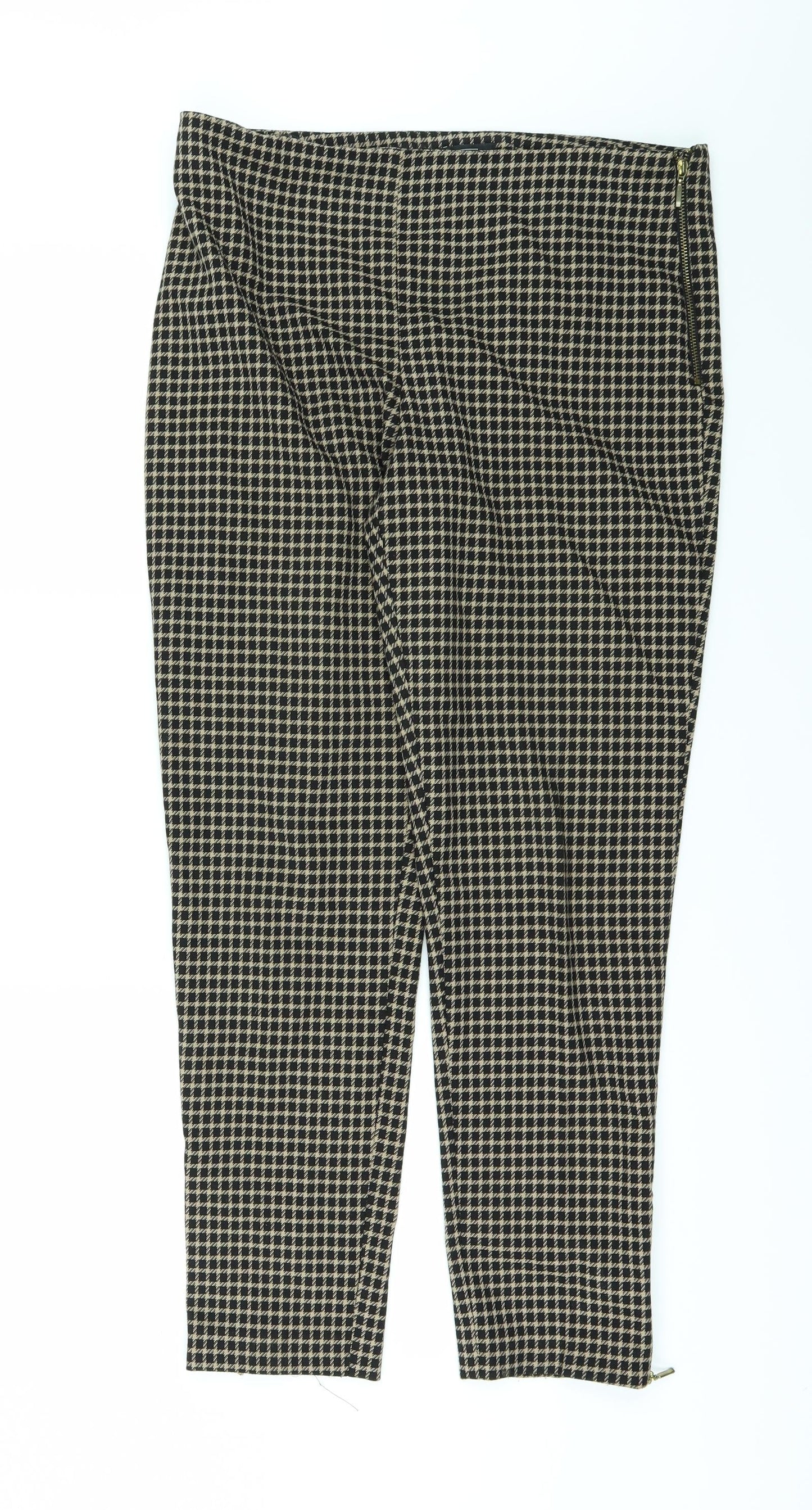 F&F Womens Black   Trousers  Size 12 L26 in