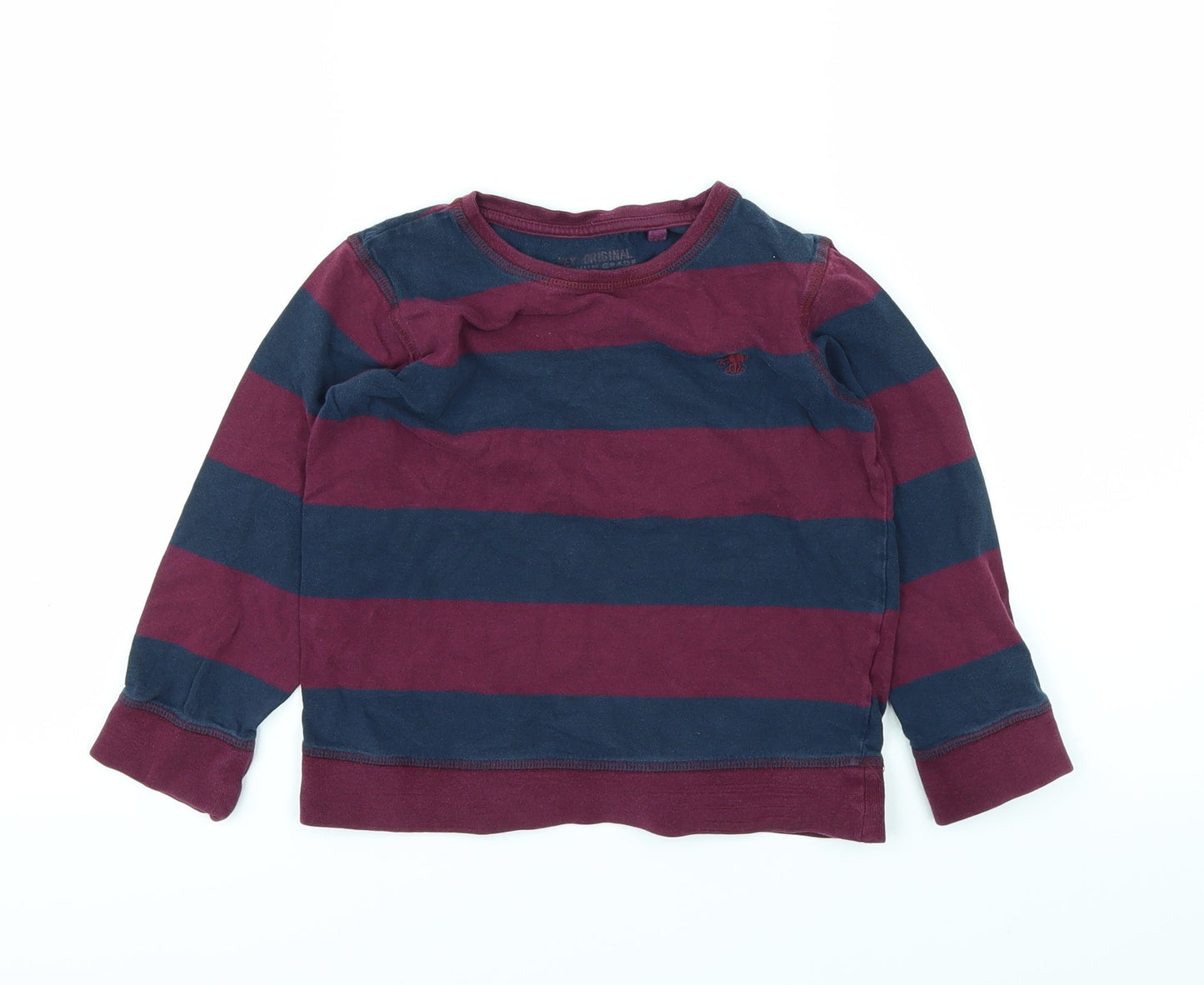 NEXT Boys Purple Striped  Basic T-Shirt Size 5 Years