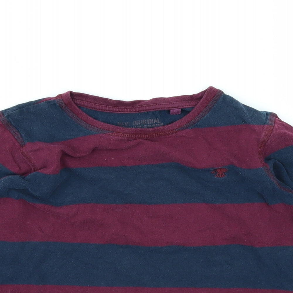 NEXT Boys Purple Striped  Basic T-Shirt Size 5 Years