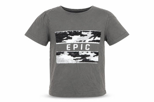Tu Boys Grey   Basic T-Shirt Size 6 Years  - epic