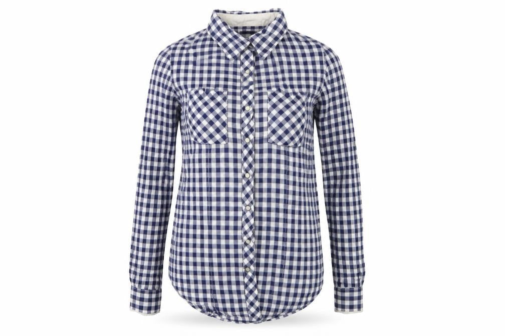 Gap Womens Blue Check  Basic Button-Up Size XS