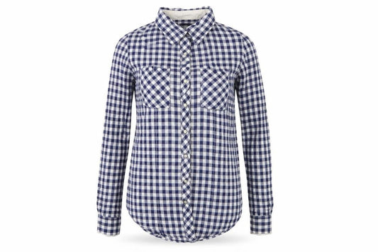 Gap Womens Blue Check  Basic Button-Up Size XS