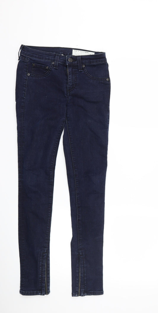 Preloved rag & bone Womens Blue  Denim Skinny Jeans Size 24 in L27 in - Front