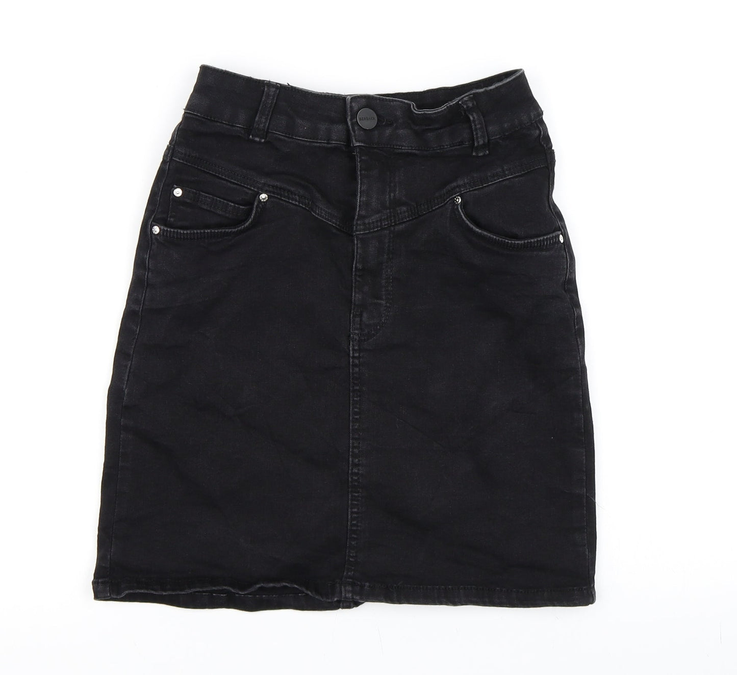 Bershka Womens Black   A-Line Skirt Size 6