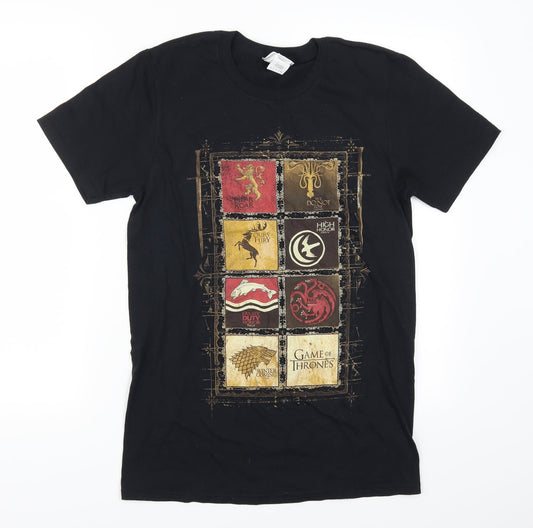 Gildan Mens Black    T-Shirt Size S  - Game of Thrones