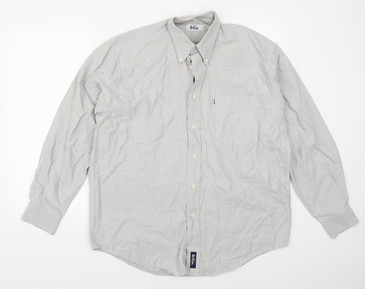 Lee Cooper Mens Grey    Button-Up Size 15.5