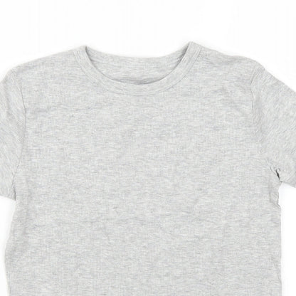 Preloved NEXT Girls Grey   Basic T-Shirt Size 9-10 Years - Detail