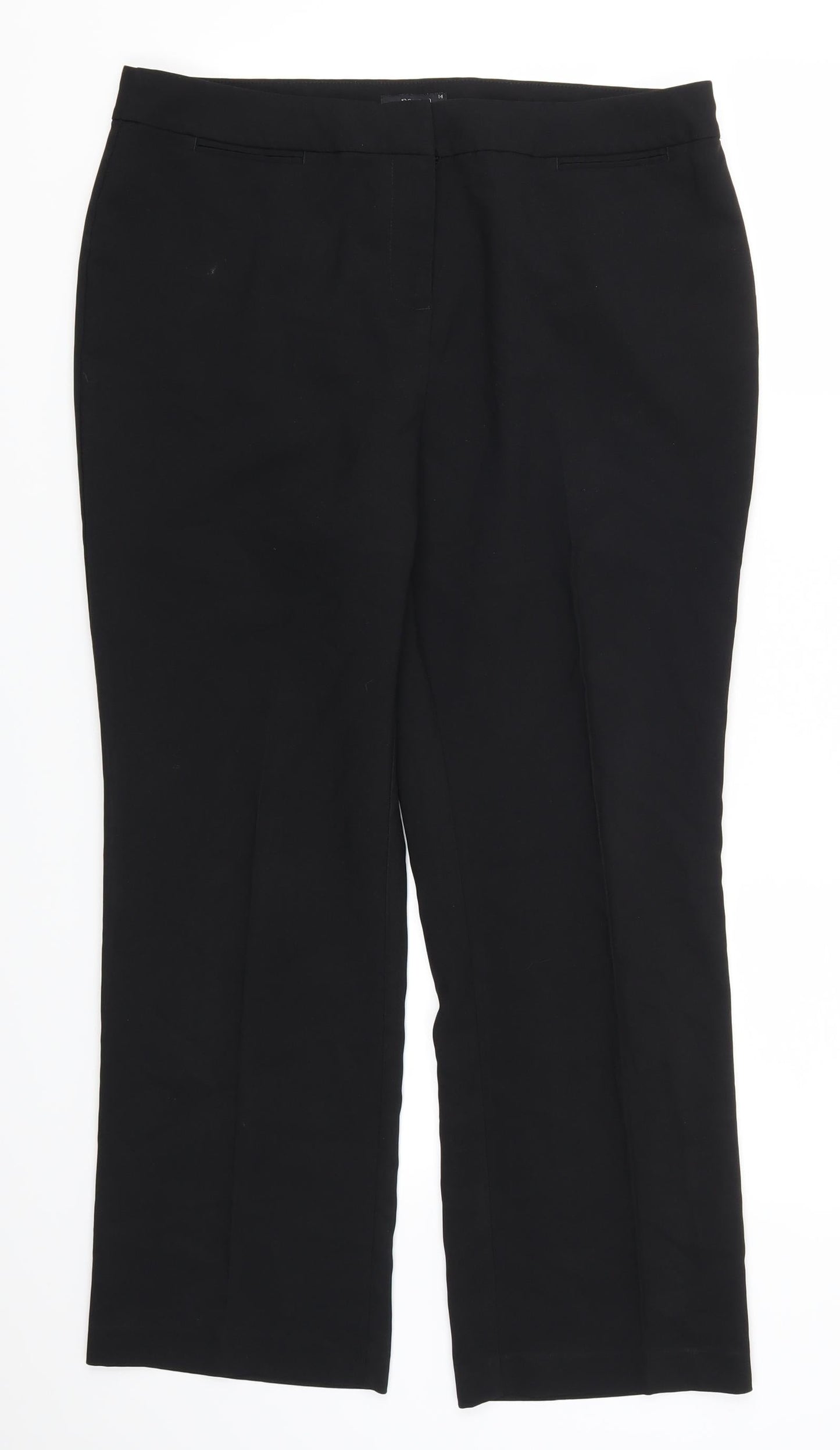Papaya Womens Black   Trousers  Size 14 L26.5 in