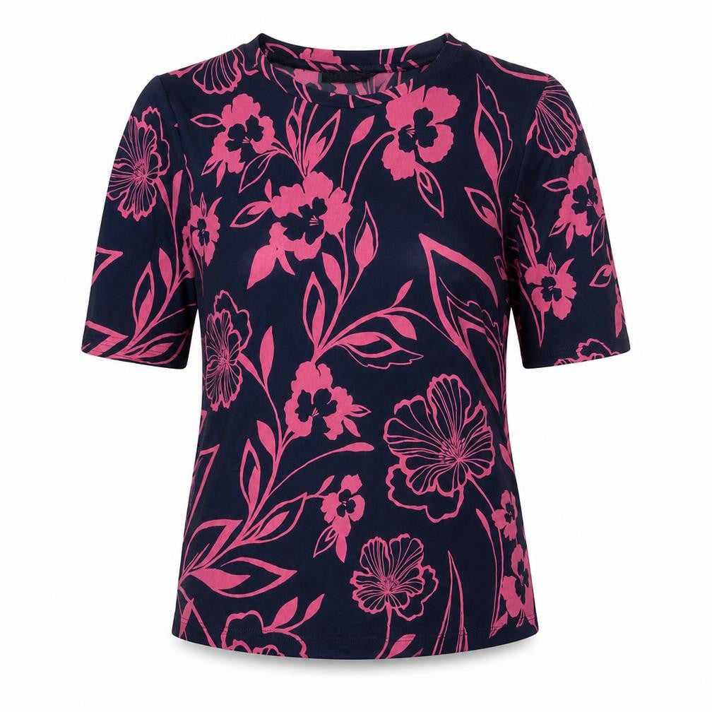Marks & Spencer Womens Pink Floral  Basic T-Shirt Size 10