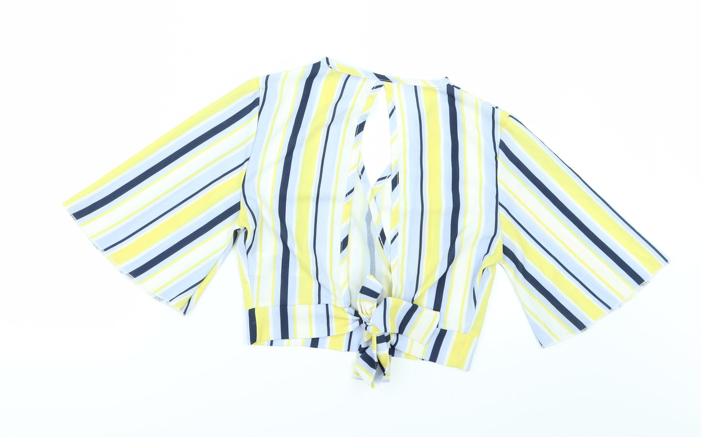 Quiz Womens Multicoloured Striped  Cropped Blouse Size 10