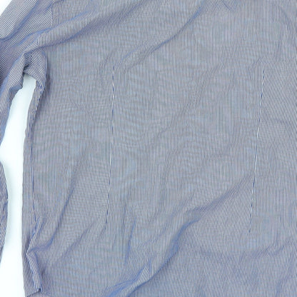 Limited Collection Mens Blue Striped   Button-Up Size 14.5