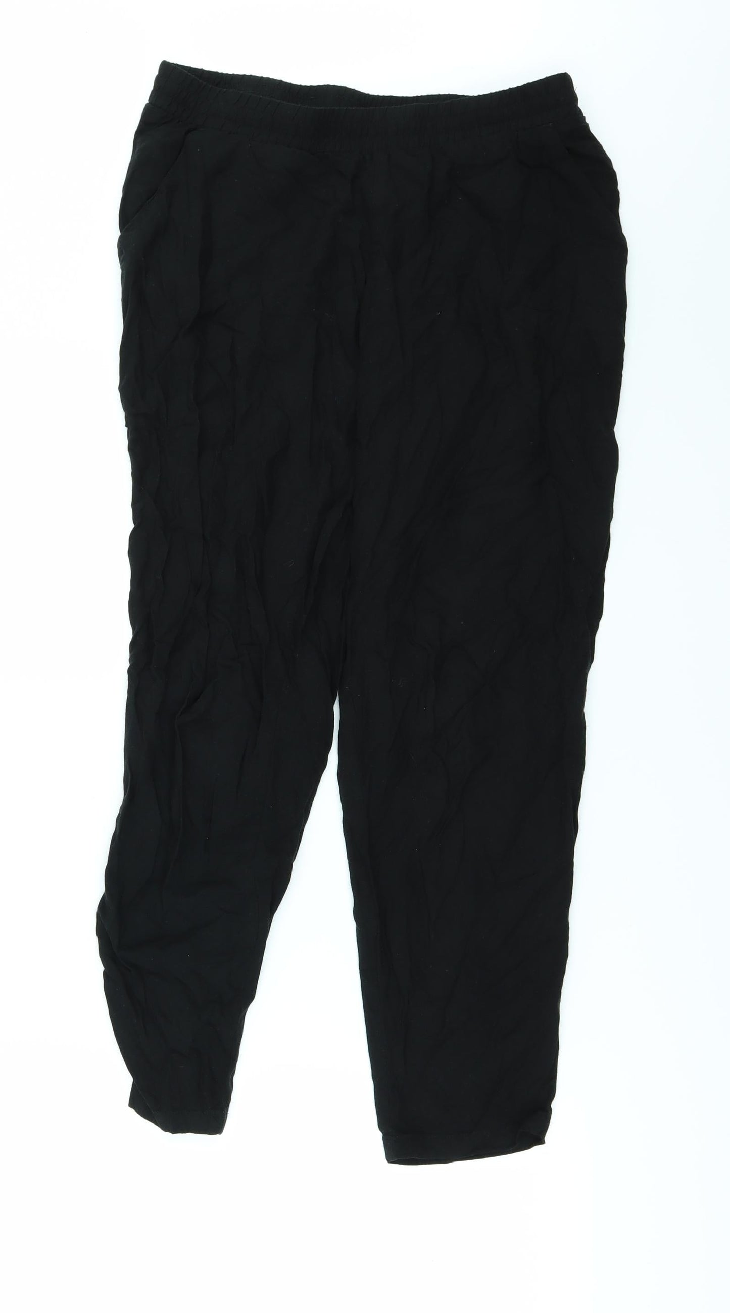 H&M Womens Black   Trousers  Size 8 L27 in