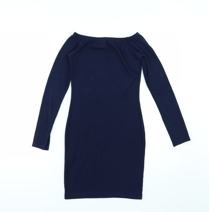 Preloved boohoo Womens Blue   Bodycon  Size 8 - Back
