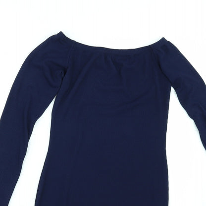 Preloved boohoo Womens Blue   Bodycon  Size 8 - Detail