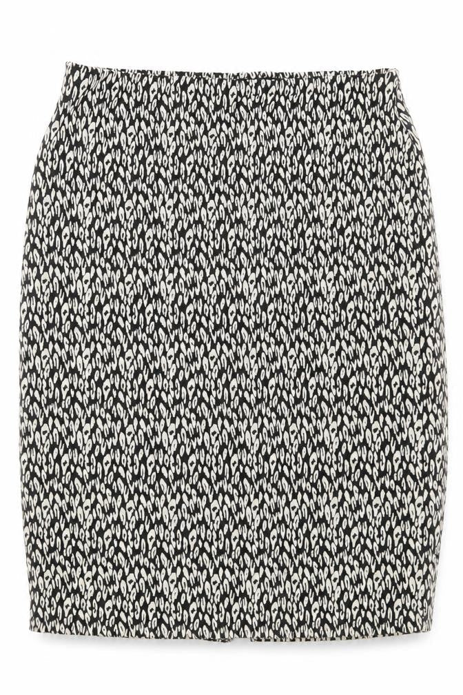 Marks & Spencer Womens Black Geometric  A-Line Skirt Size 6