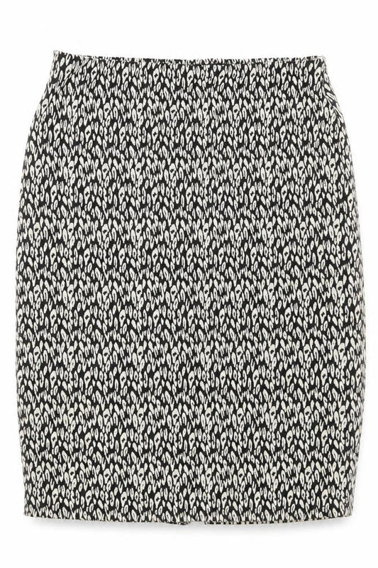 Marks & Spencer Womens Black Geometric  A-Line Skirt Size 6