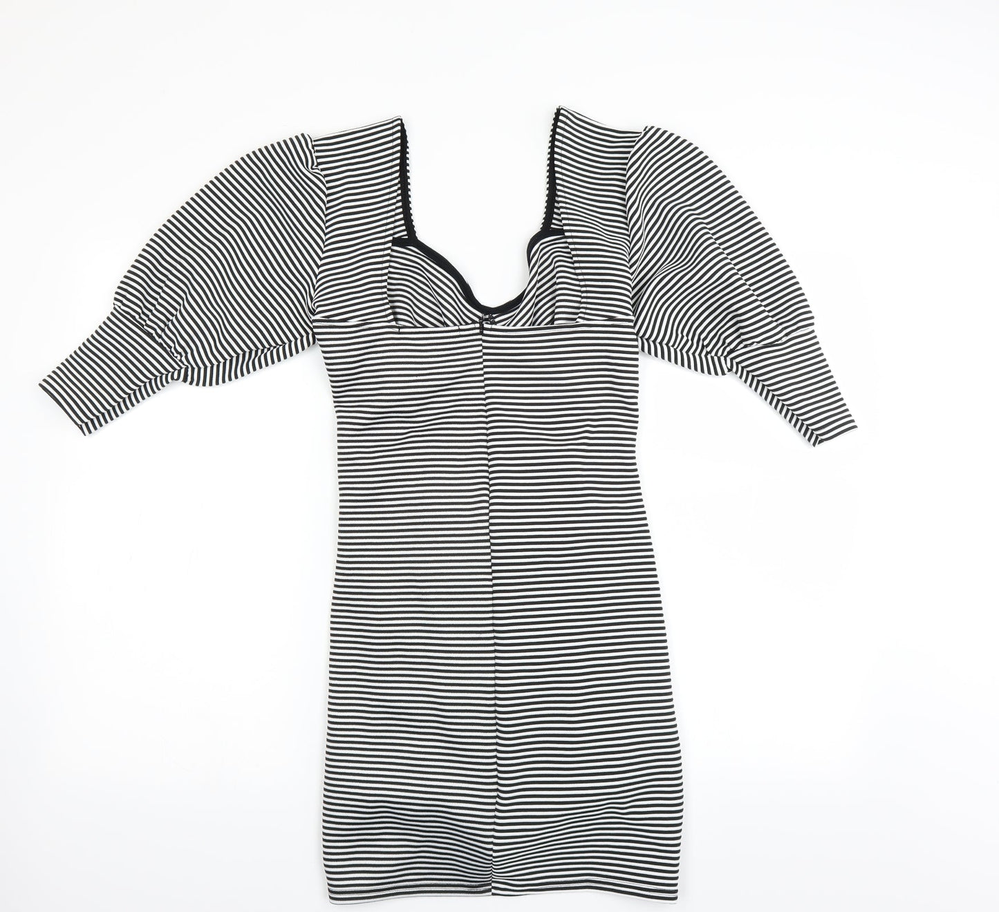 Another Reason Womens Black Striped  Bodycon  Size 12