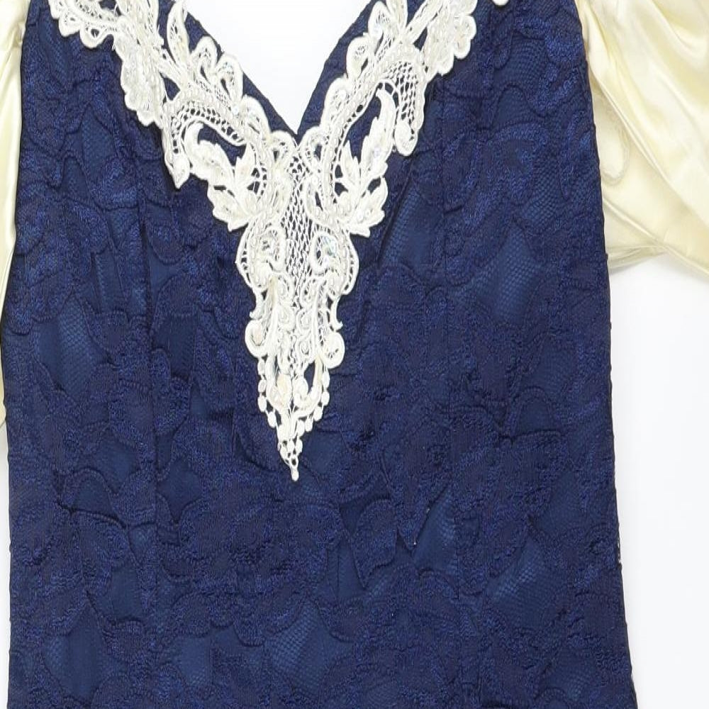 Roberta Womens Blue Floral  Mini  Size S