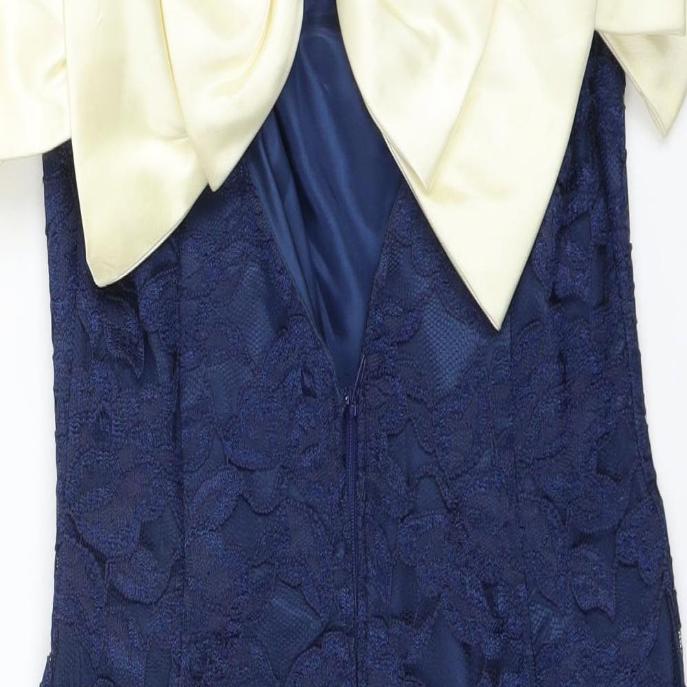 Roberta Womens Blue Floral  Mini  Size S