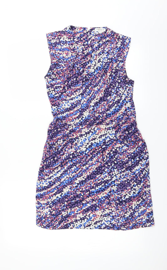 TEGAN Womens Blue Geometric  Shift  Size 6