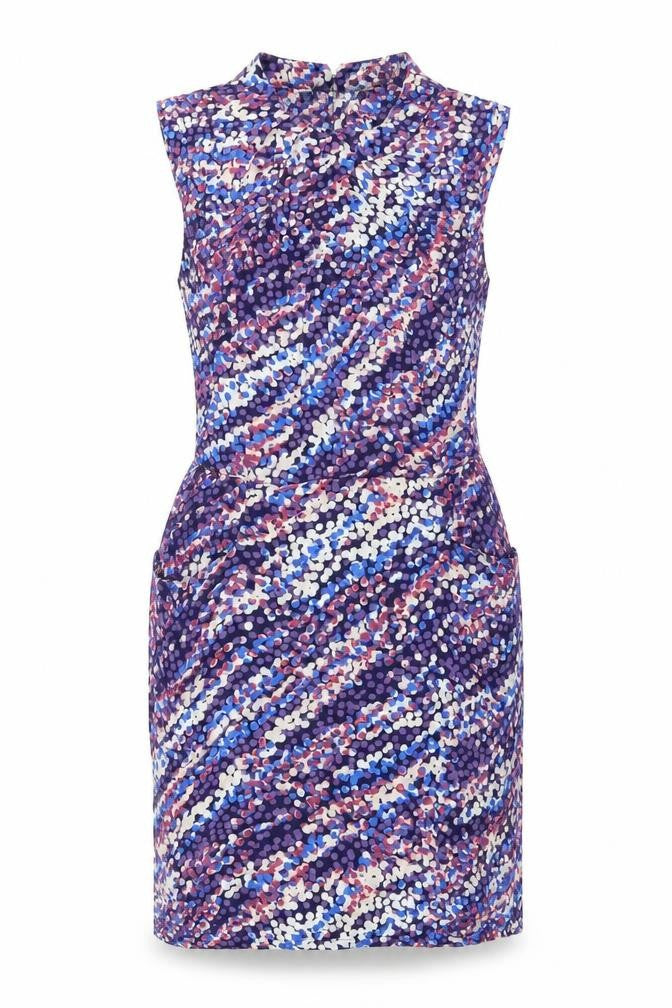 TEGAN Womens Blue Geometric  Shift  Size 6