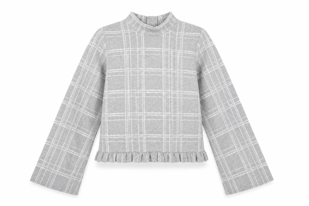 River Island Womens Grey Plaid  Pullover Jumper Size 10