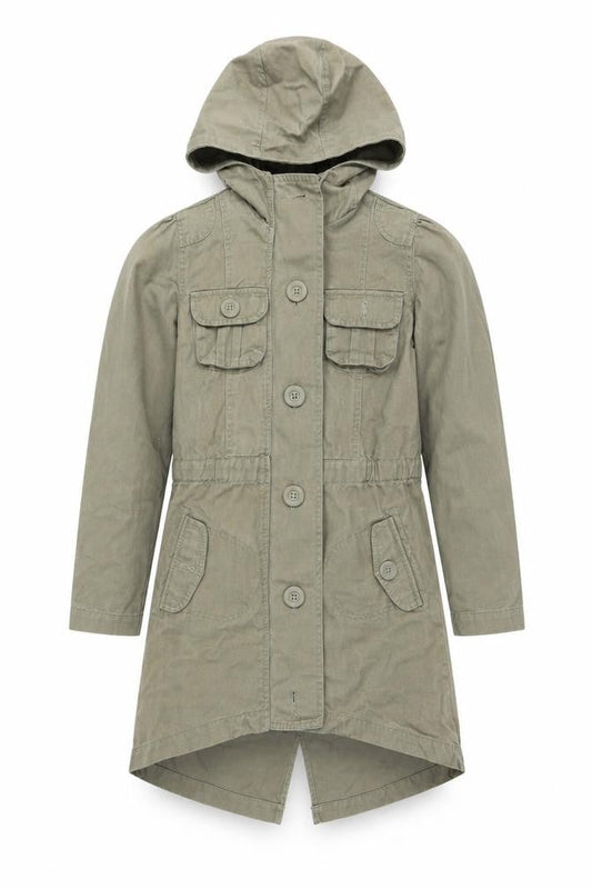 Miss Evie Girls Green   Parka Jacket Size 10-11 Years