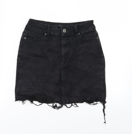 FACTORIE Womens Black  Denim A-Line Skirt Size 8
