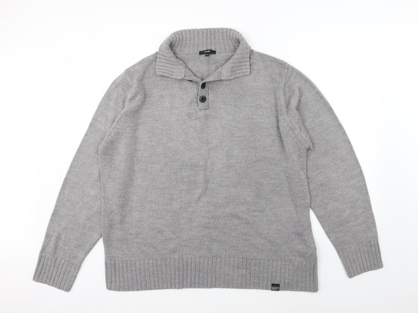 George Womens Grey  Knit Pullover Jumper Size 2XL
