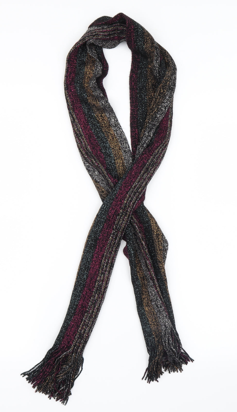 George Womens Pink Striped   Scarf