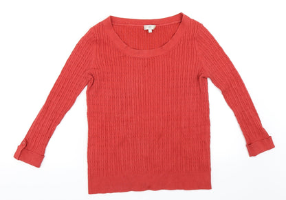 Country Casuals Womens Orange Pullover Jumper Size M