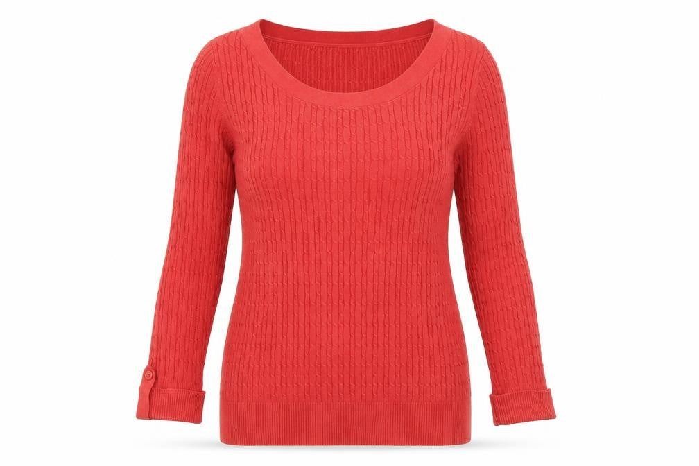 Country Casuals Womens Orange Pullover Jumper Size M