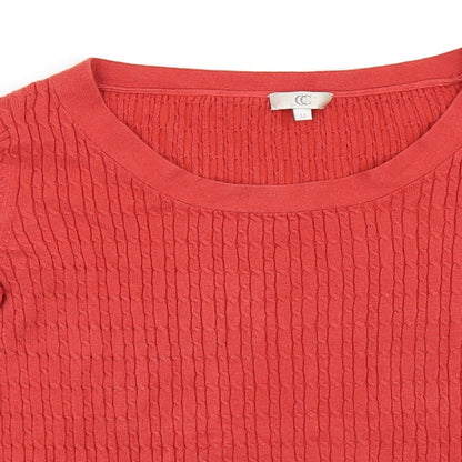 Country Casuals Womens Orange Pullover Jumper Size M