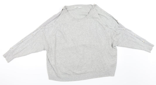 Zara Womens Grey   Pullover Jumper Size M
