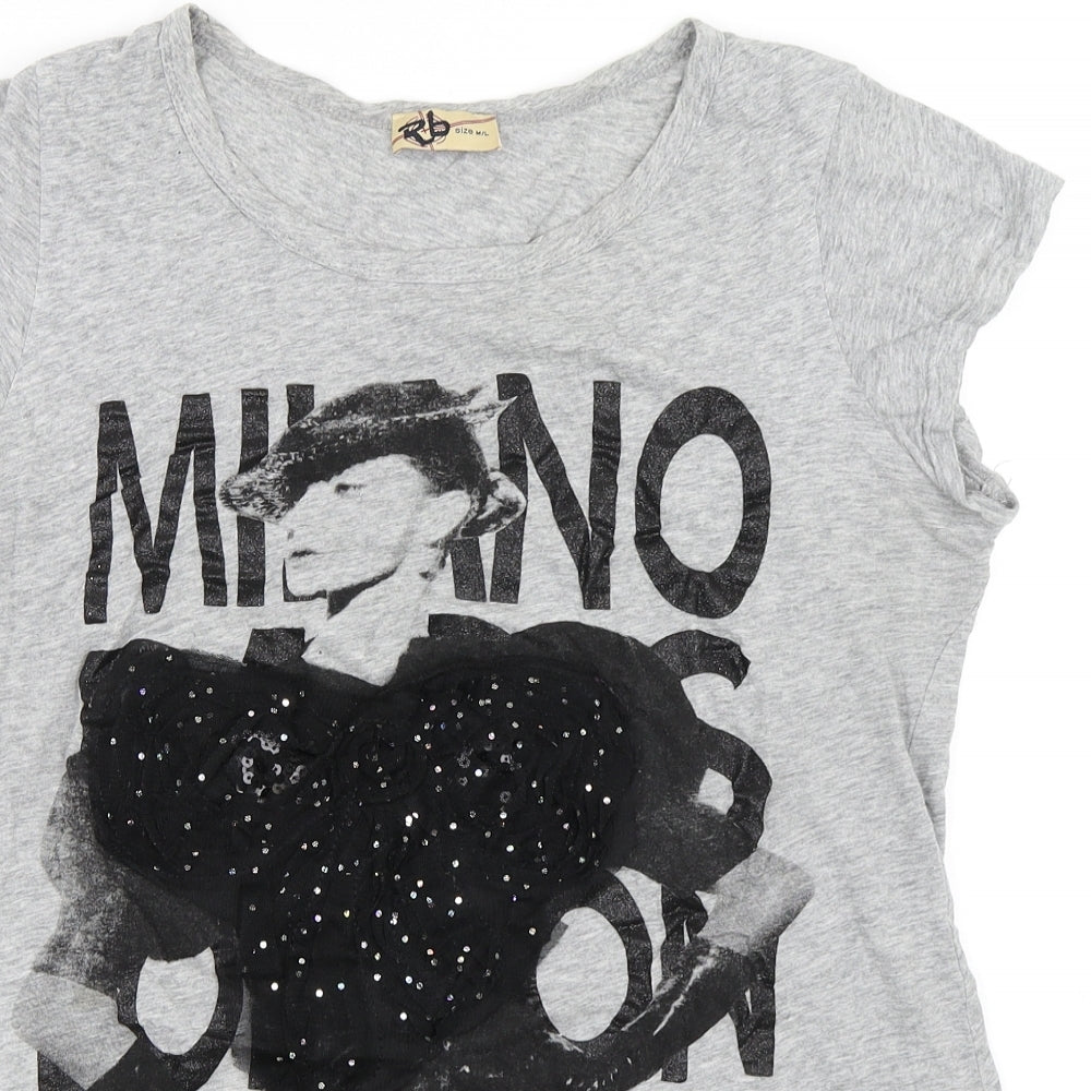 RB Womens Grey   Basic T-Shirt Size M