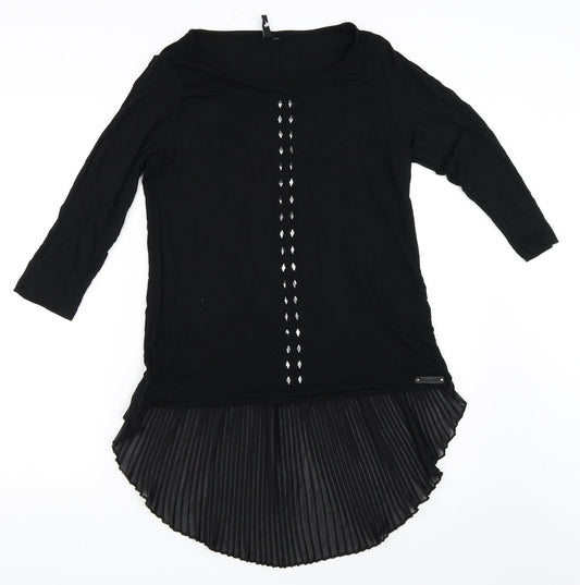Miss Baron Womens Black   Basic Blouse Size L
