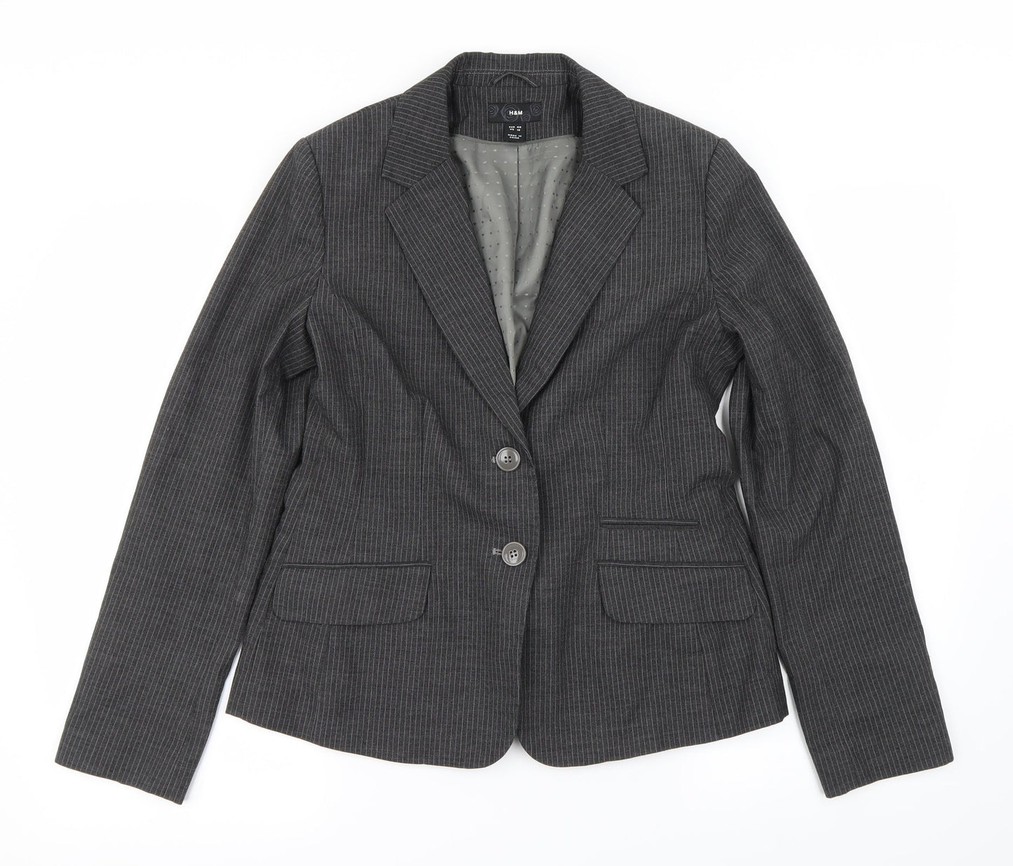 H&M Womens Grey   Jacket Blazer Size 12