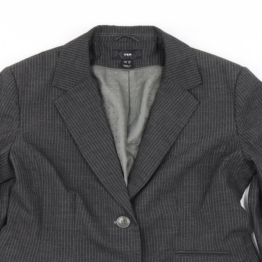H&M Womens Grey   Jacket Blazer Size 12
