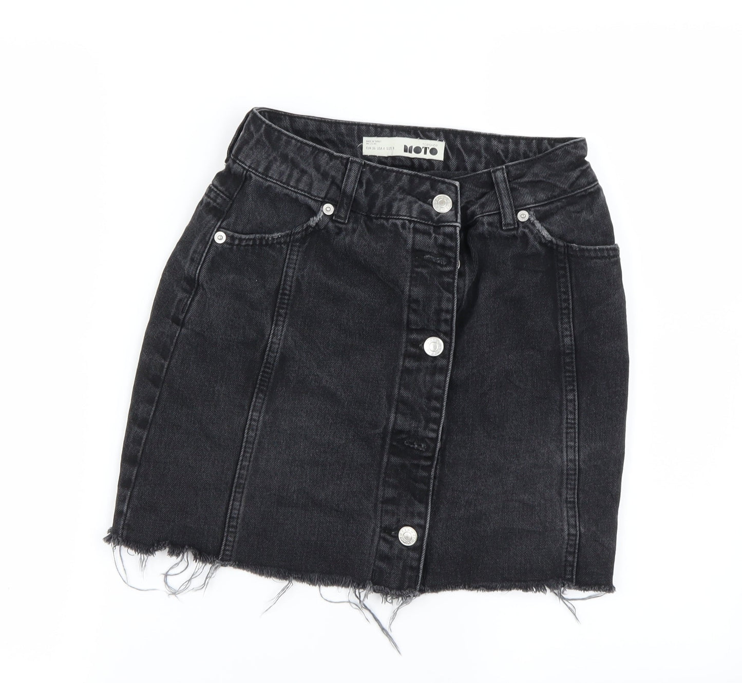 Topshop Womens Black   A-Line Skirt Size 8
