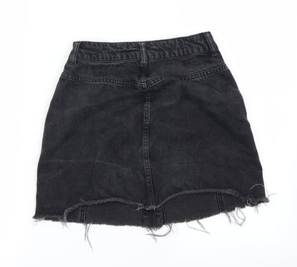 Topshop Womens Black   A-Line Skirt Size 8
