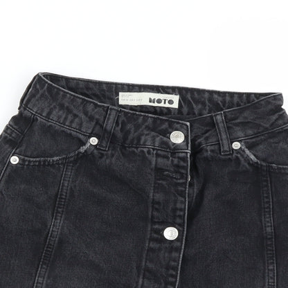 Topshop Womens Black   A-Line Skirt Size 8
